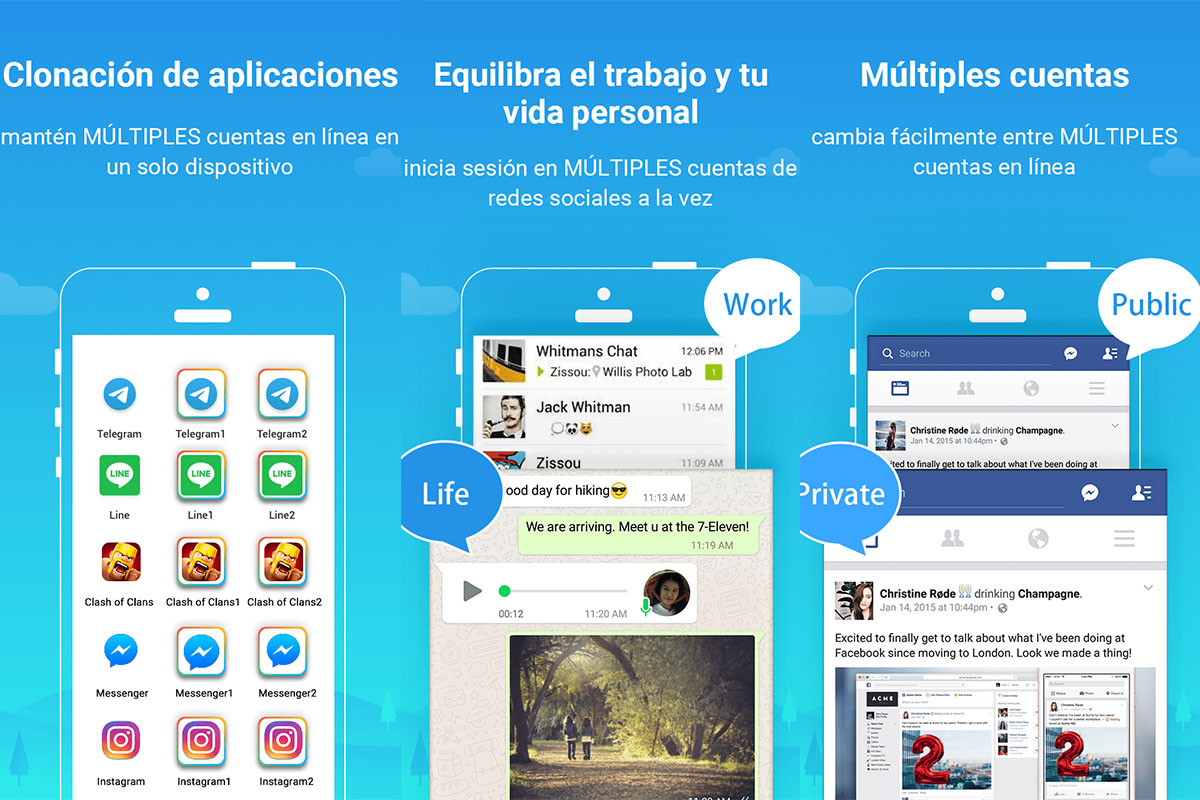 Cómo usar la misma cuenta de WhatsApp en dos móviles a la vez - Parallel Space