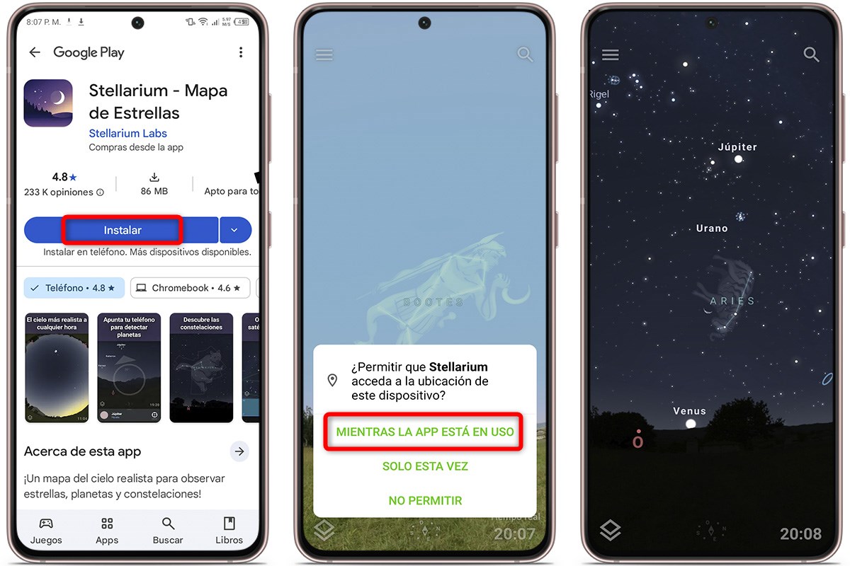 Así puedes ver mapas de estrellas gratis