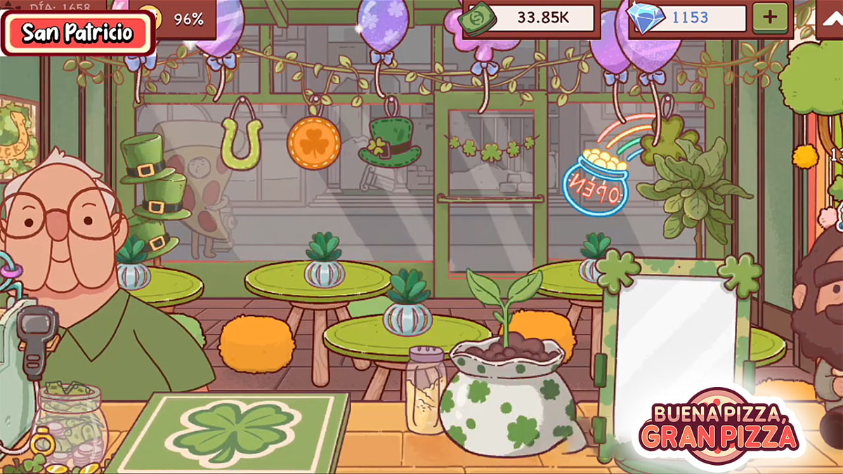 Hasta cuándo podré conseguir la decoración de San Patricio en Buena Pizza Gran Pizza