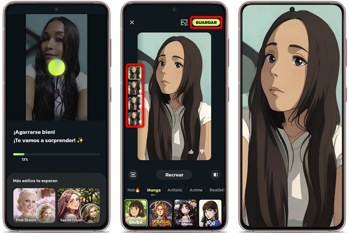 AI Morph mostrará varias opciones de imágenes estilo Ghibli