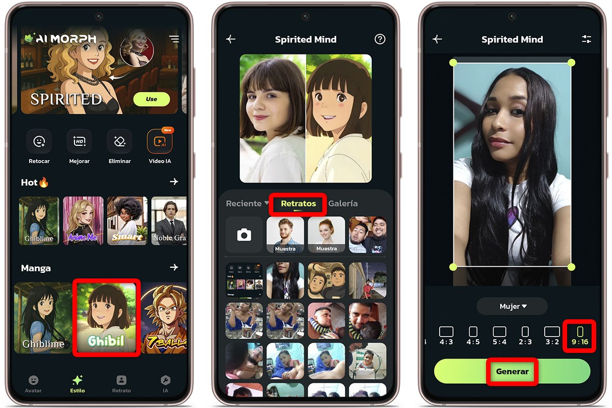 Así puedes crear imágenes por IA en AI Morph