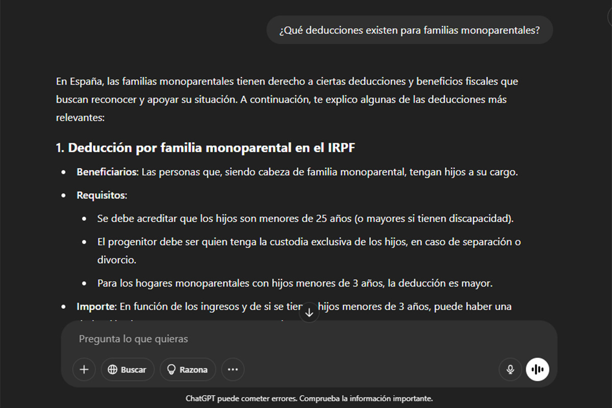 Mejores prompts para preguntarle dudas sobre la Declaración de la Renta 2024 a ChatGPT - Situaciones familiares