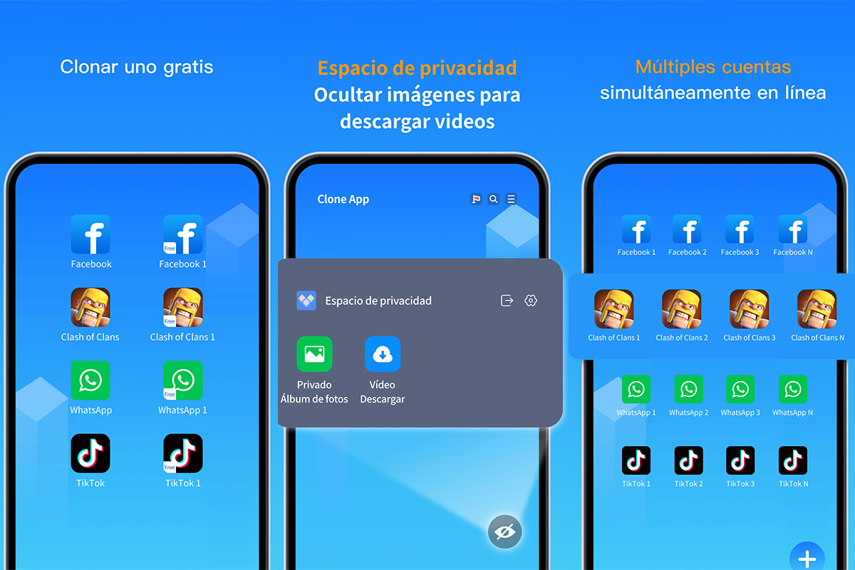 Aplicaciones recomendadas para clonar apps - Clone App