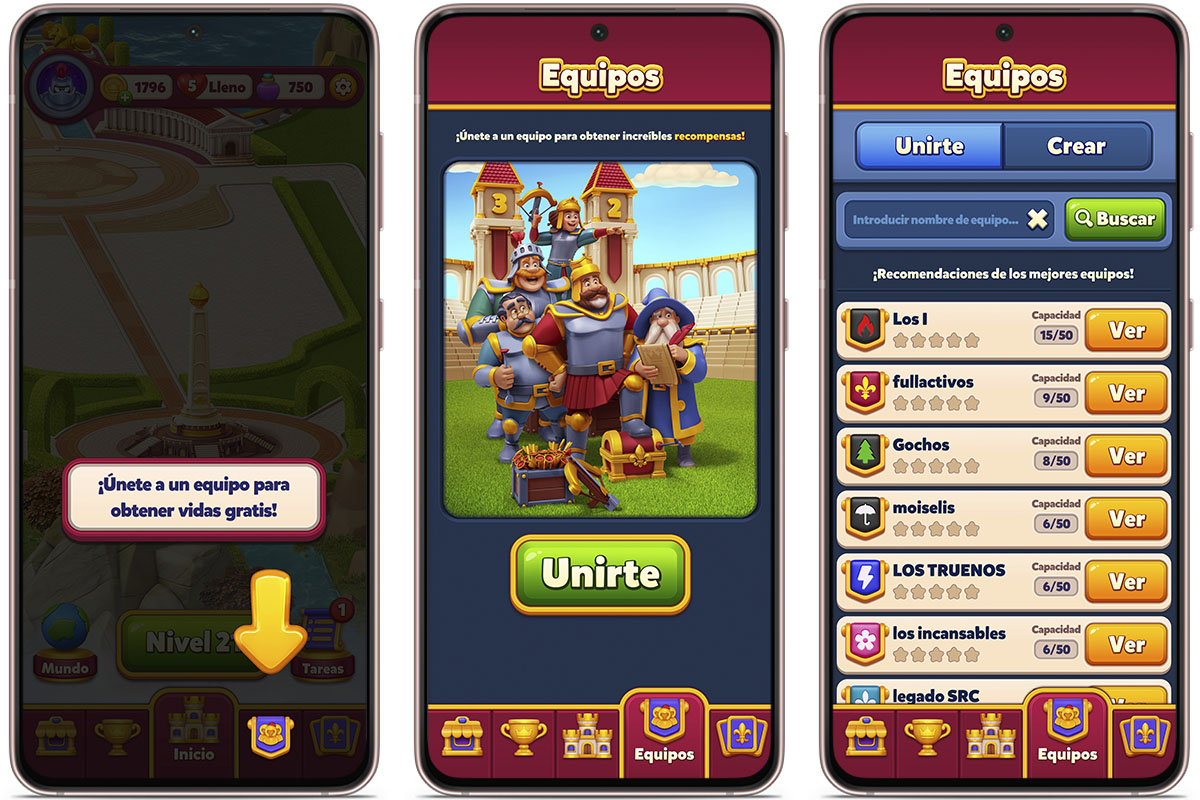 รnete a un equipo activo