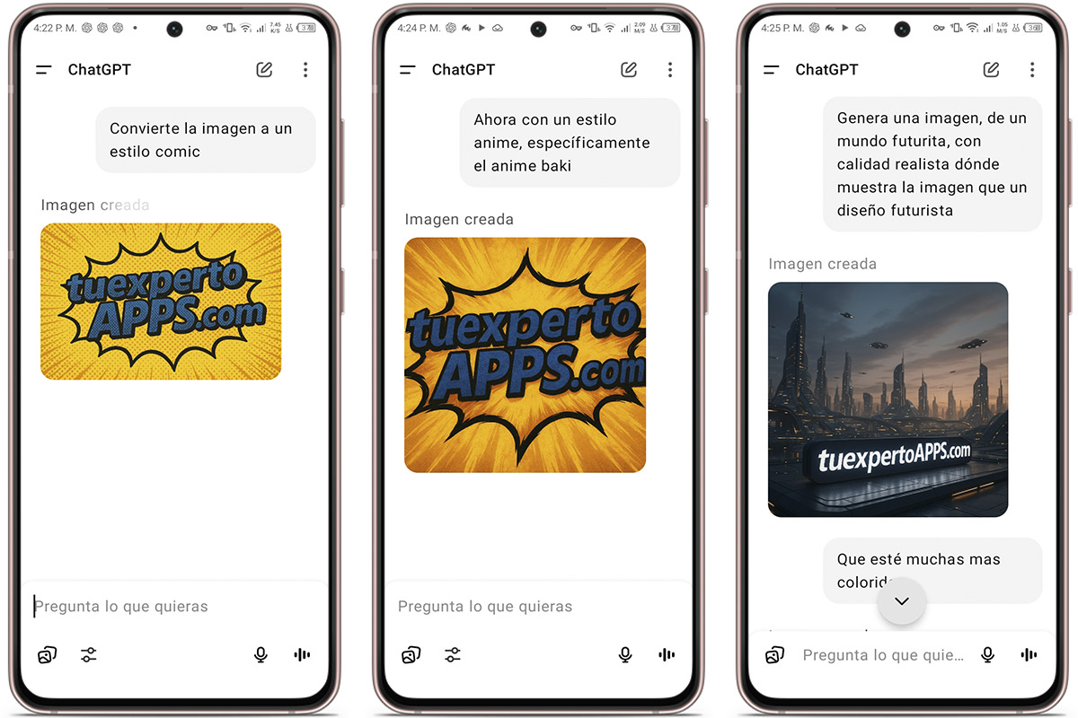 Cómo crear imágenes con IA en el móvil - Aplica el prompt para transformar la imagen
