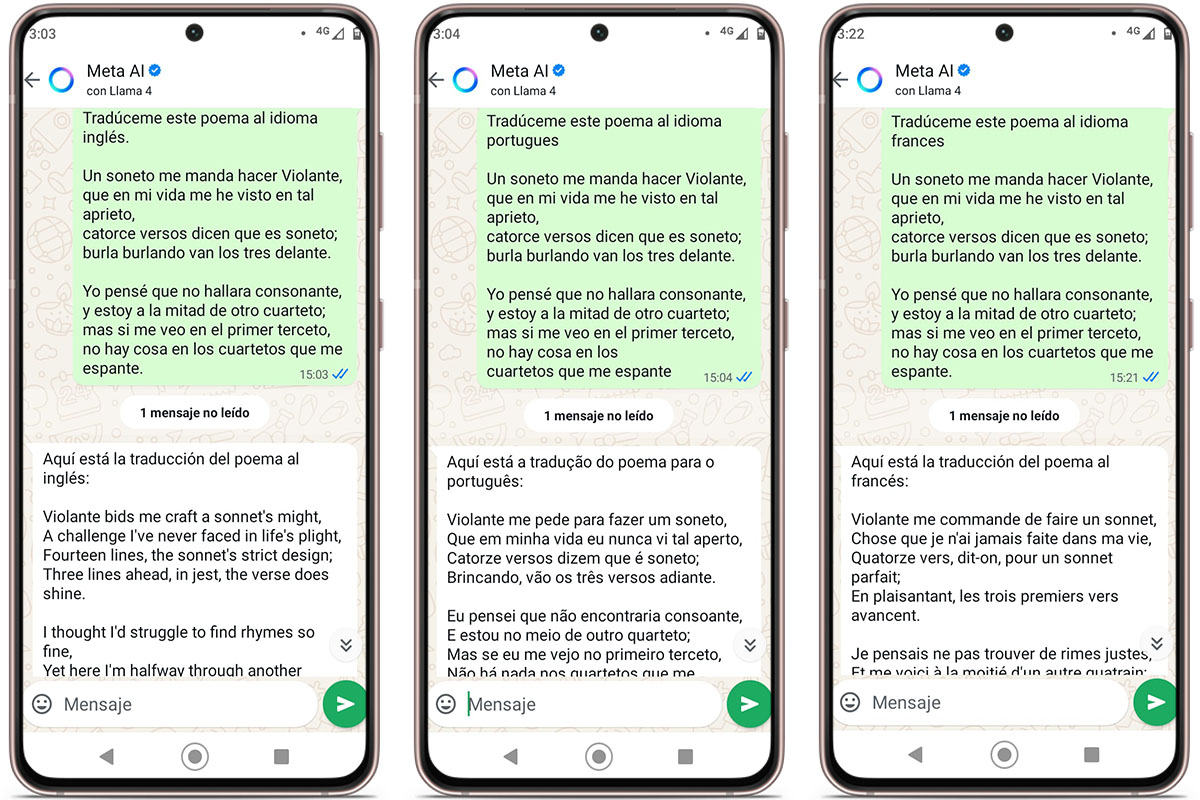 Traduce mensajes en varios idiomas