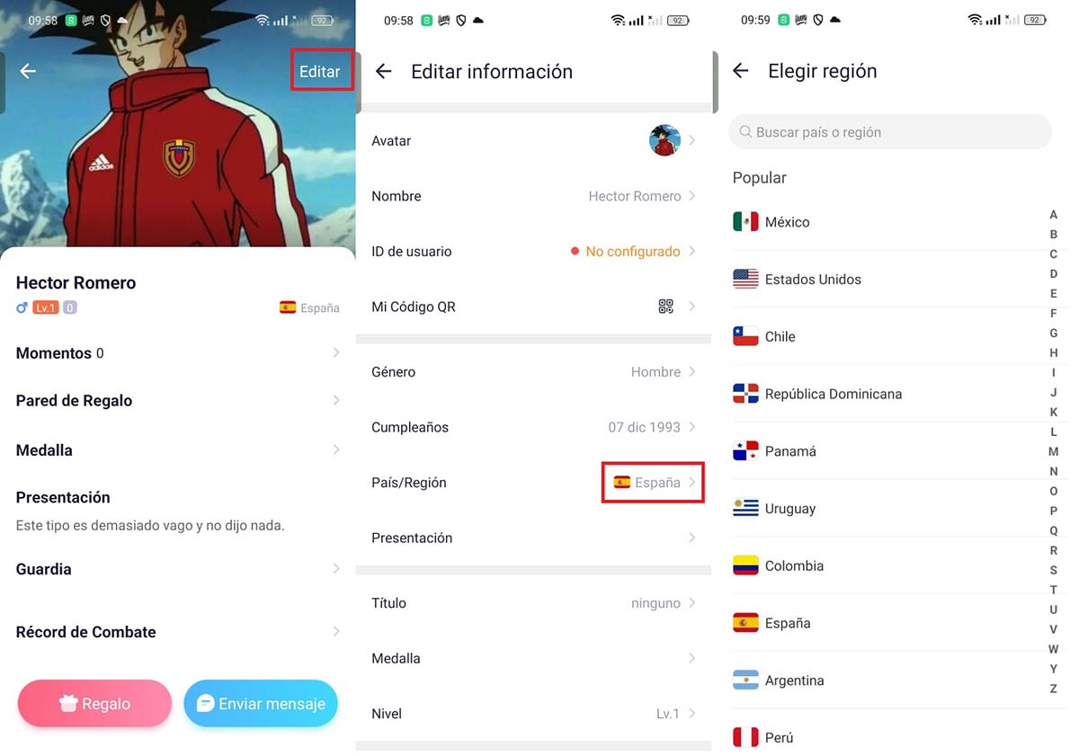 cambiar region weplay