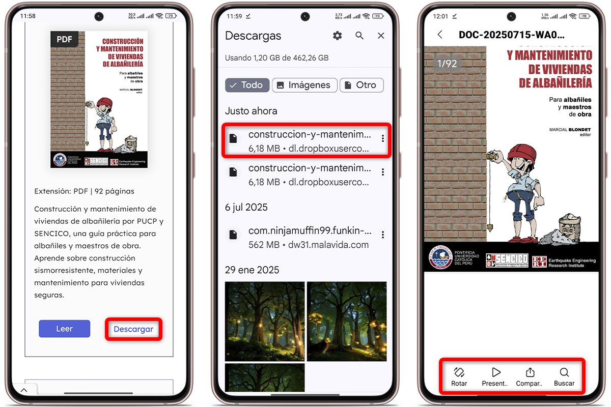 Cómo descargar y leer archivos PDF en el móvil - Sin aplicaciones