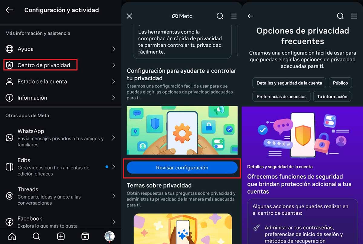 privacidad instagram