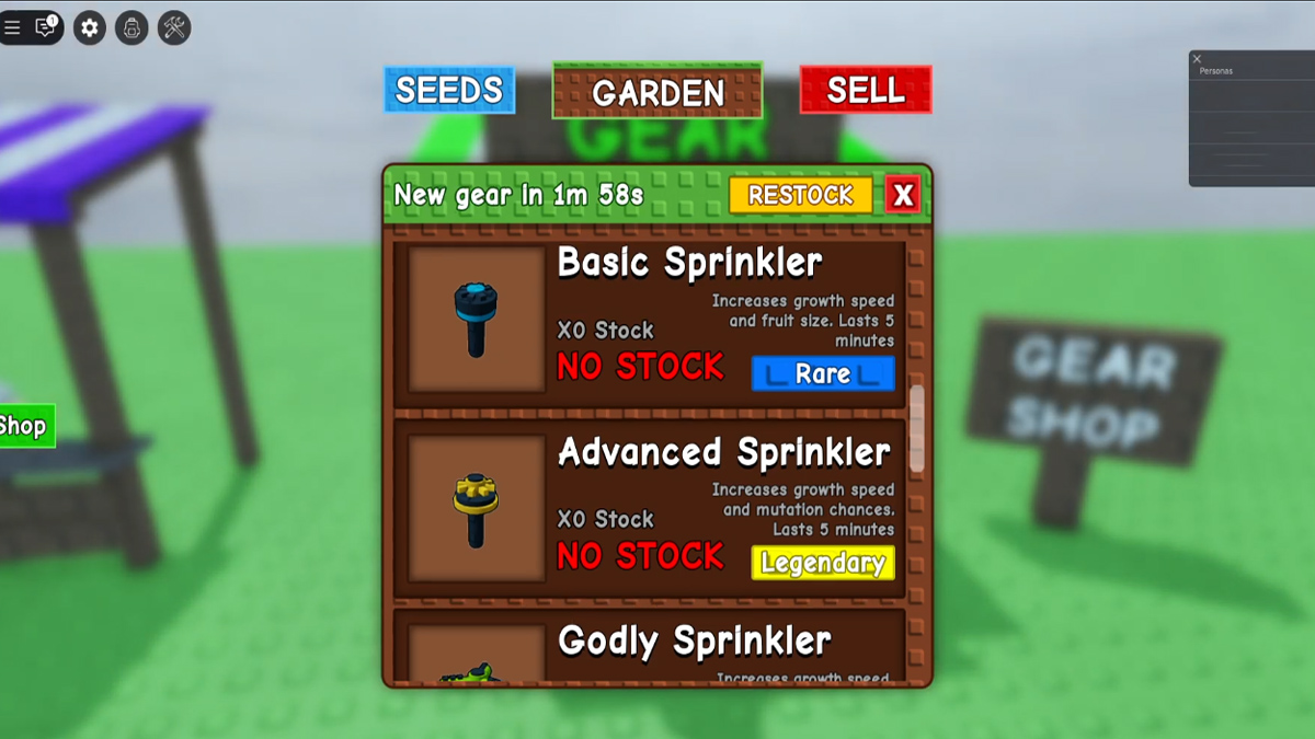 Cómo conseguir cultivos y plantas gigantes en Grow a Garden de Roblox - Compra y usa aspersores 