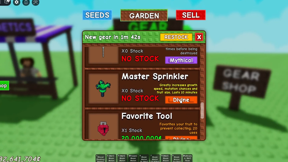 Cómo conseguir cultivos y plantas gigantes en Grow a Garden de Roblox - Usa el Master Sprinkler 