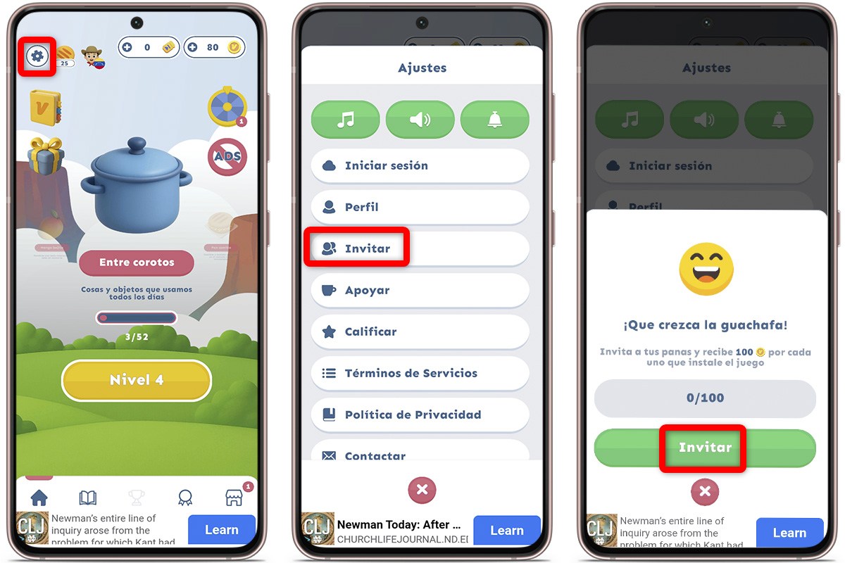 Cómo conseguir monedas gratis en Venezolario - Invita a tus amigos
