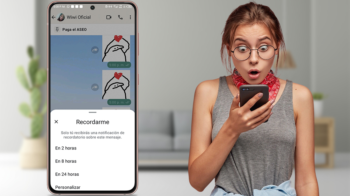 Como poner recordatorios para no olvidarte de un mensaje de WhatsApp