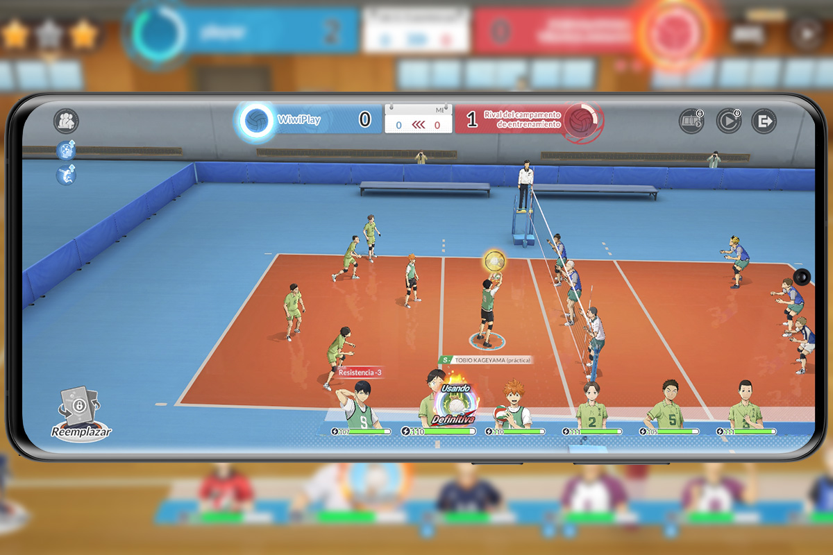 Así se ve la interfaz de Haikyu Fly High