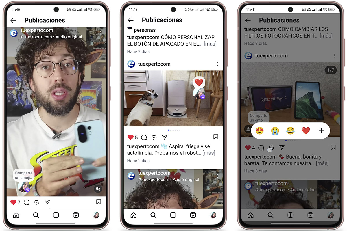 Así se ve Instagram con el nuevo icono de Instagram con flechas