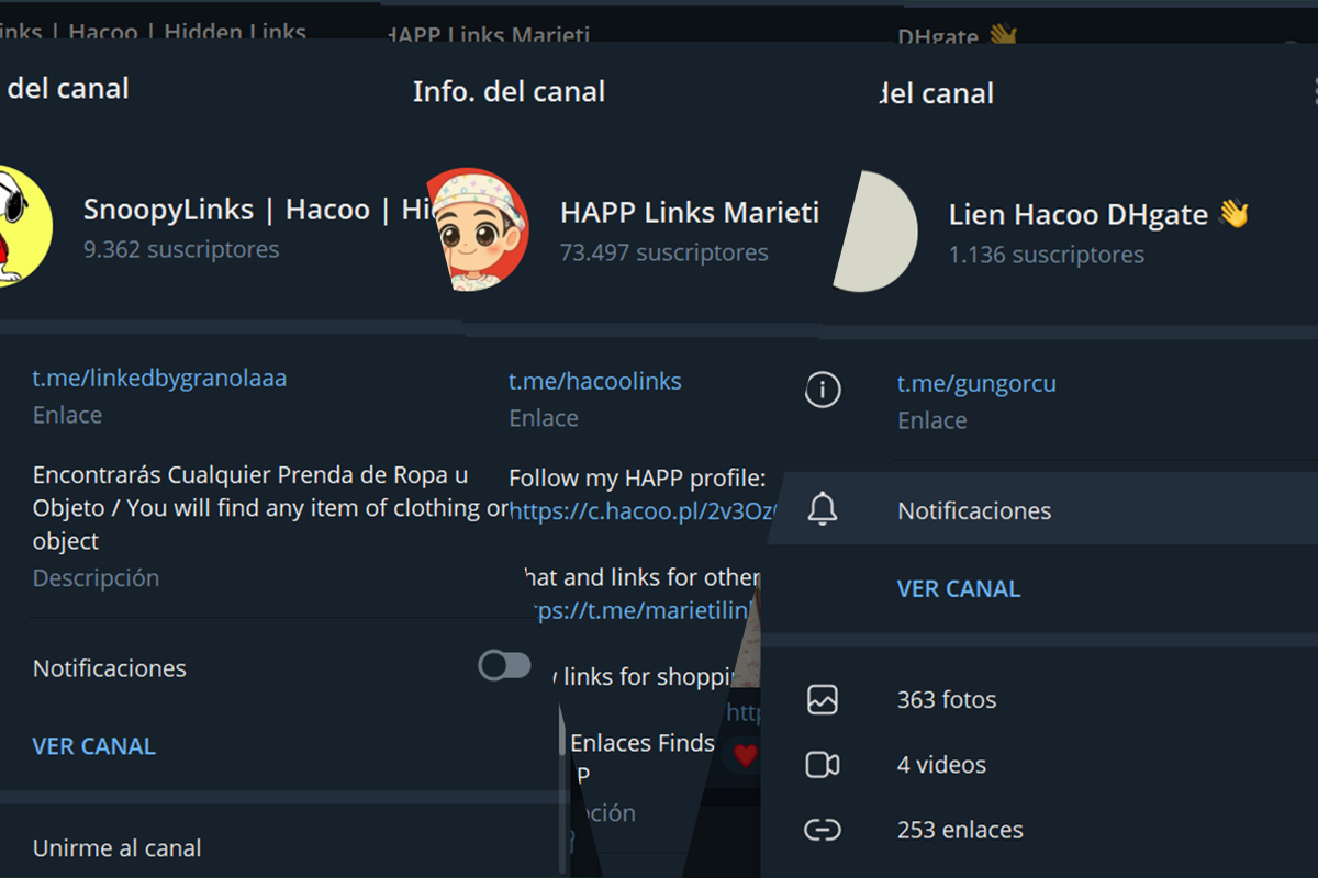 Lista de mejores canales de Telegram para encontrar links de Hacoo