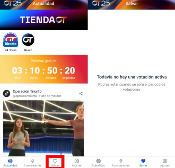Cómo y cuándo votar por tu cantante favorito en la app de OT 2025 3