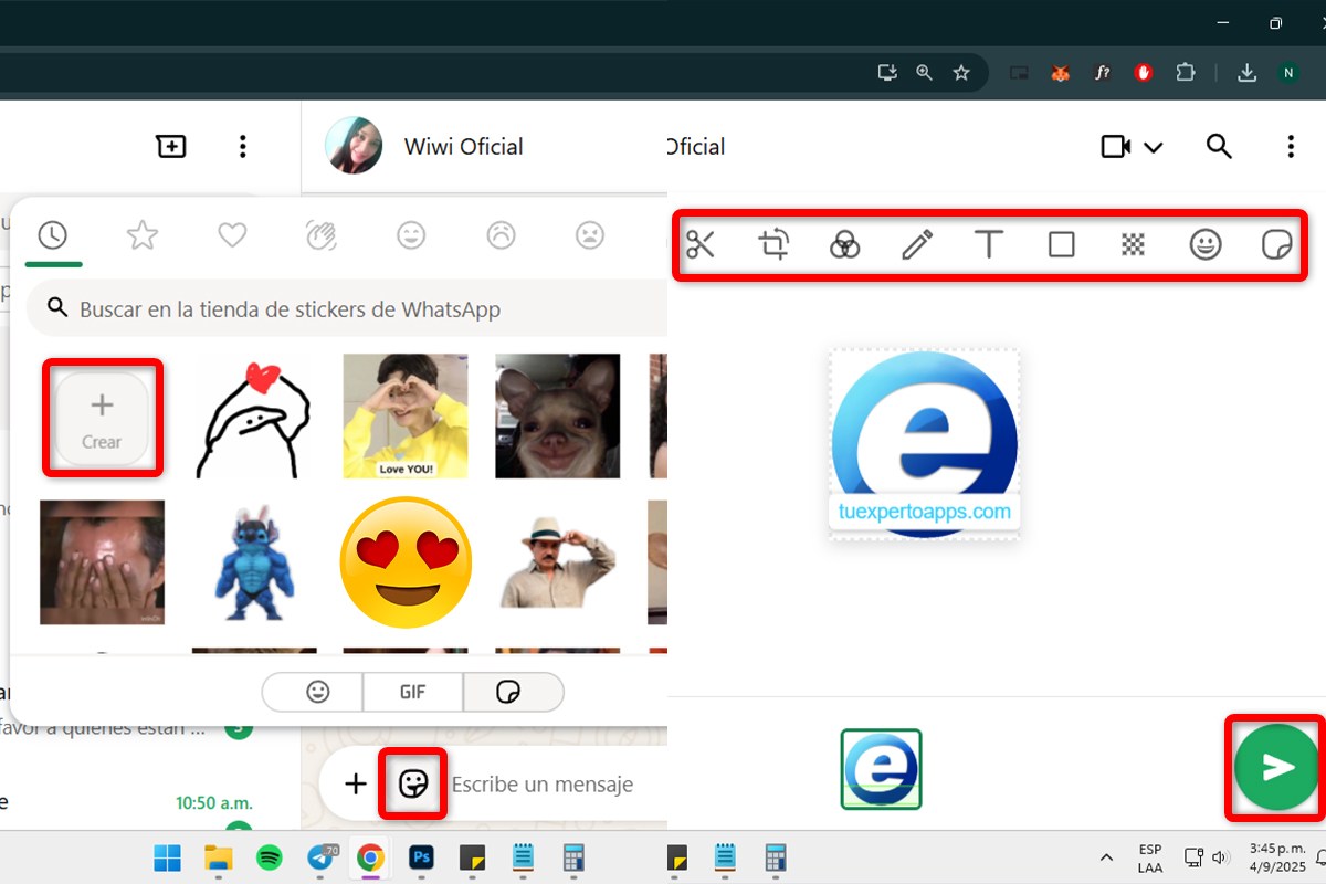 Trucos para WhatsApp Web - Crea tus propios stickers