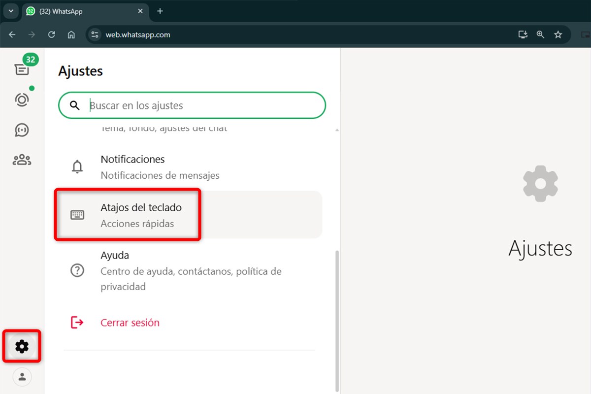 Trucos para WhatsApp Web - Usa los atajos de teclado