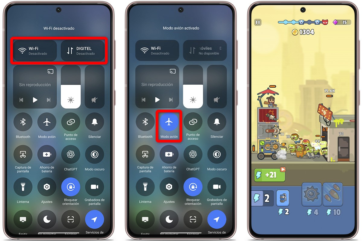 Cómo evitar la publicidad en el juego TDS Tower Destiny Survive - Sin datos móviles o Modo Avión