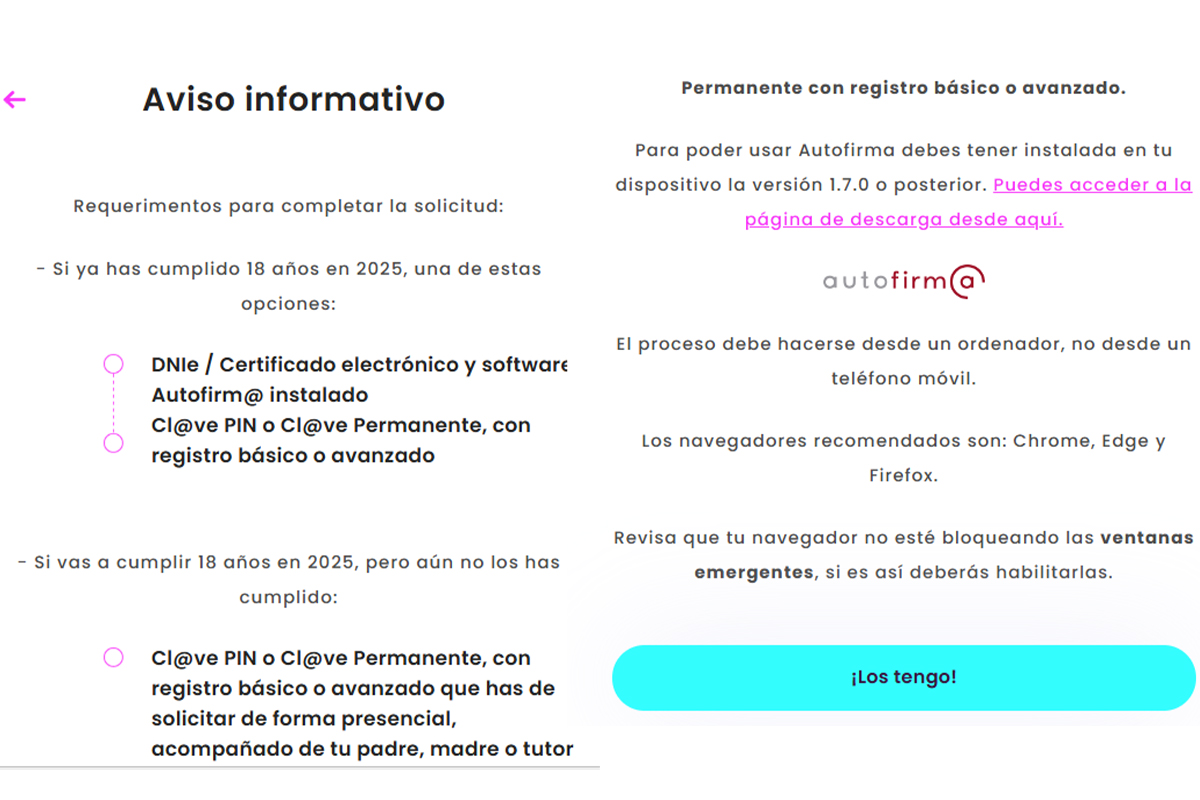 Cómo solicitar el Bono Cultural Joven 2025 - Rellena tus datos personales