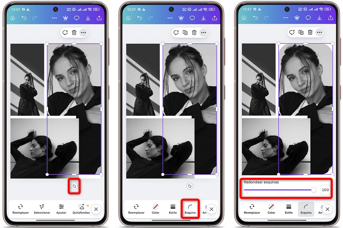 Trucos de la app Canva - Bordes de las figuras
