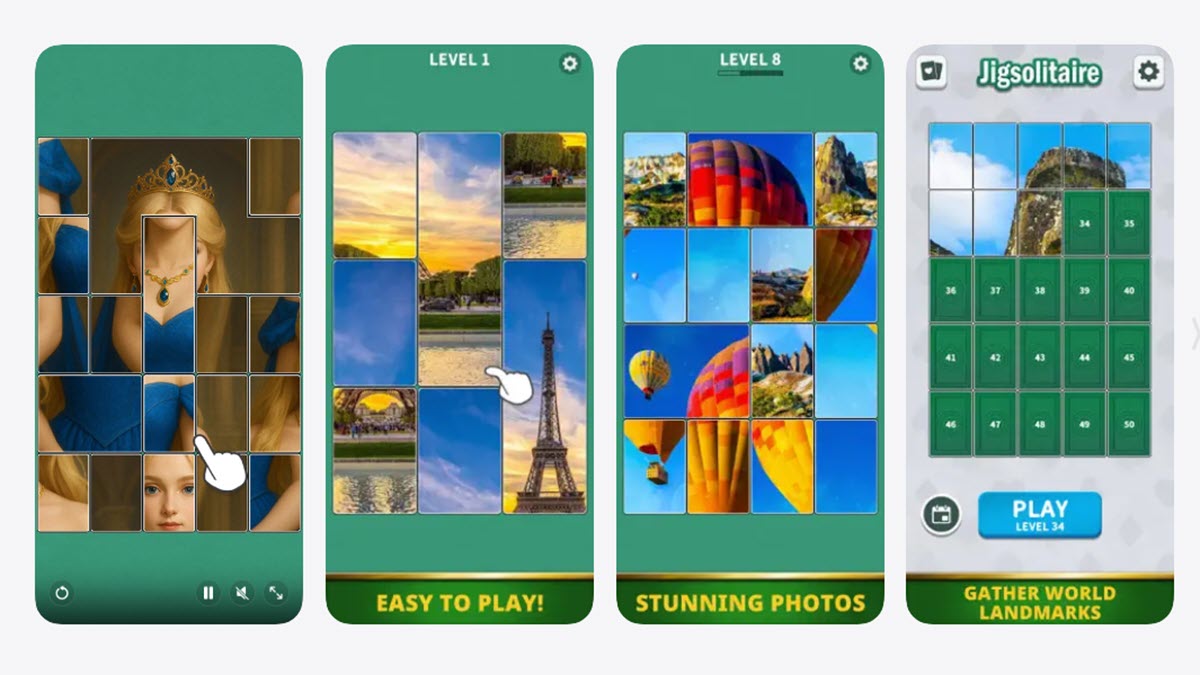 Cómo jugar a Jigsolitaire sin anuncios