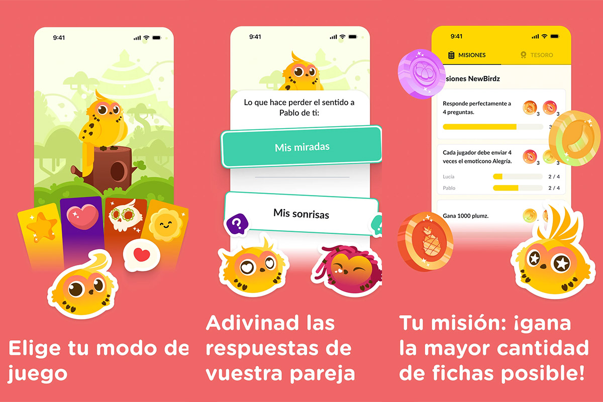 Apps de juegos para parejas de móvil para descargar - LovBirdz