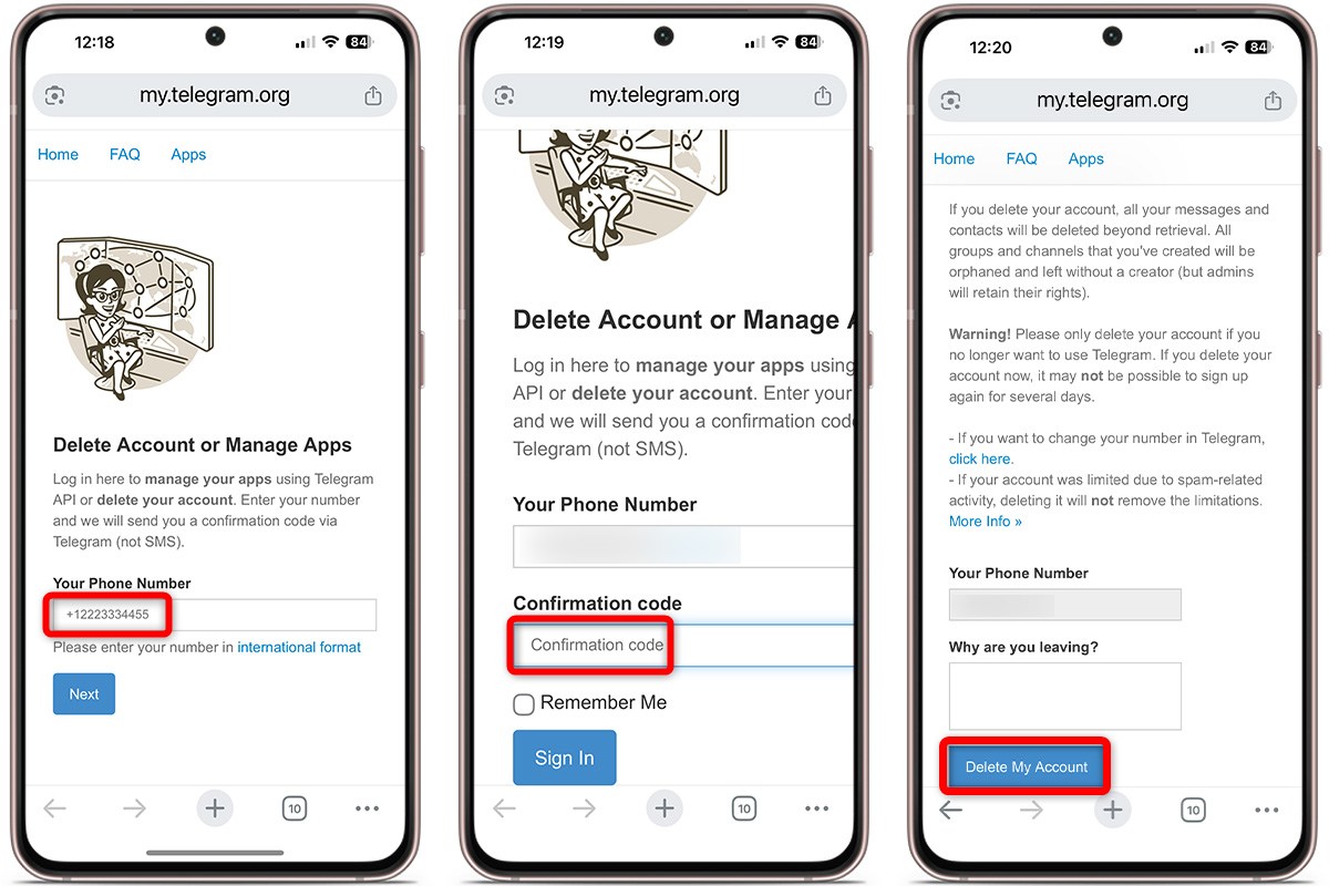 Estos son los pasos para borrar una cuenta de Telegram