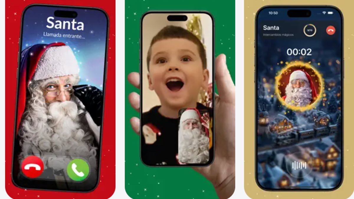 Las 6 mejores aplicaciones para llamar a Papá Noel o los Reyes Magos en Navidad 2 Videollamada de Papá Noel