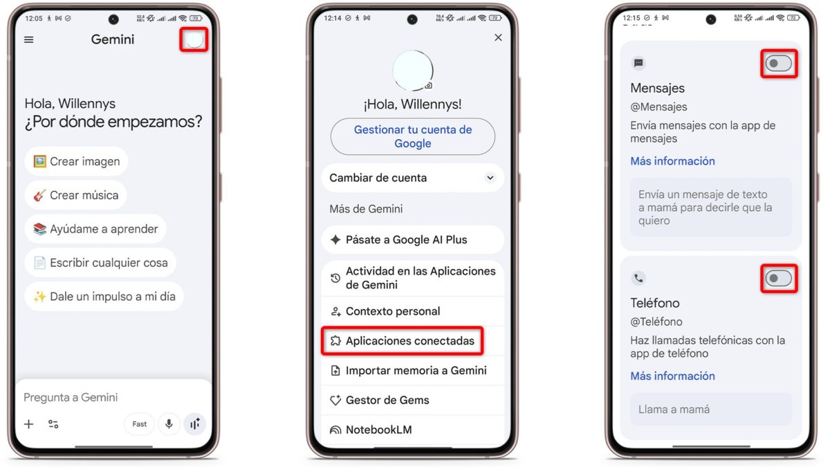 Pasos para desactivar Gemini en Android