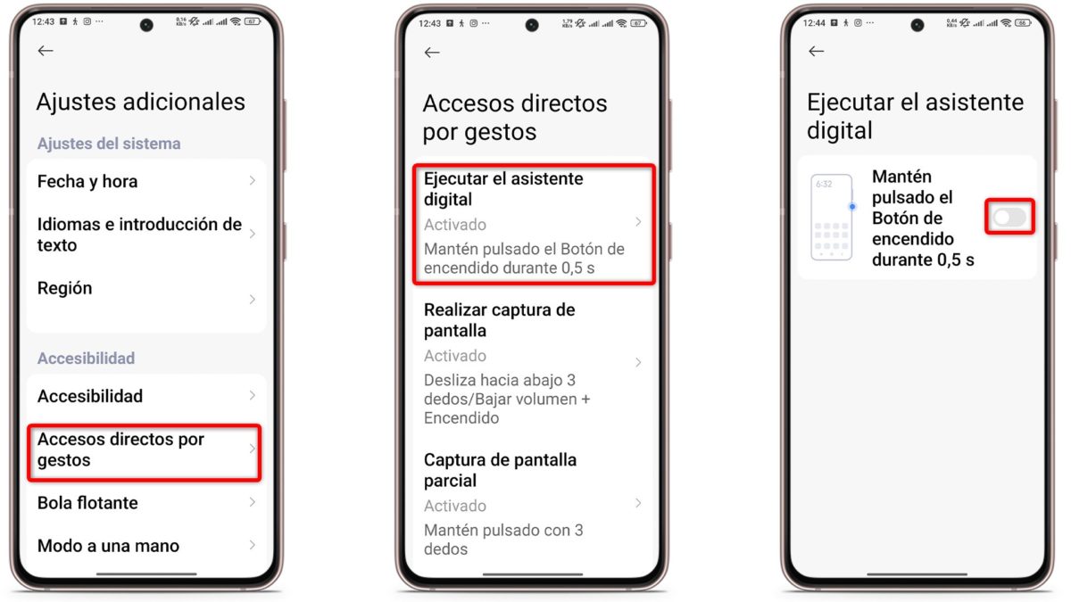 Pasos para quitar Gemini del botón de apagado