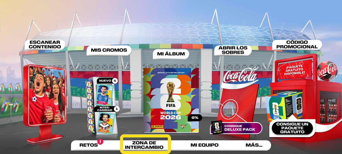 cómo cambiar las figuritas del mundial 2026