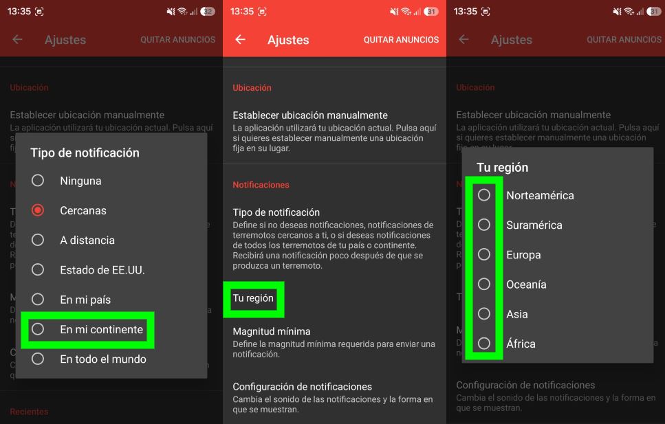 Cómo activar avisos en la app Mis Alertas de Terremotos, guía paso a paso 2