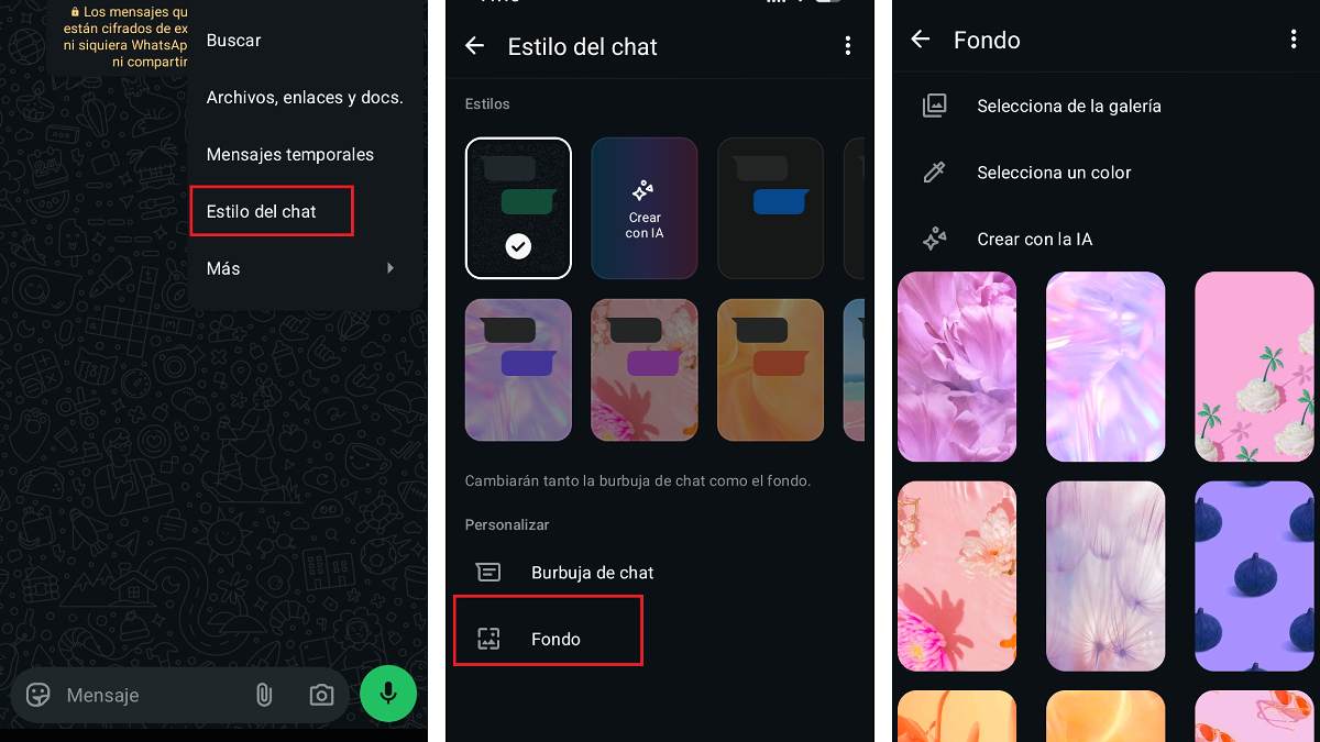 Cómo cambiar el fondo de WhatsApp en un solo chat