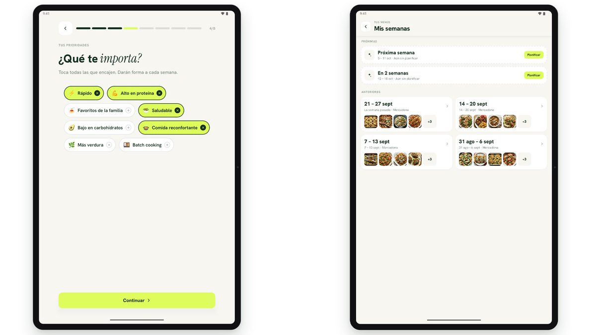 Cómo funciona Whipp para organizar tu menú semanal